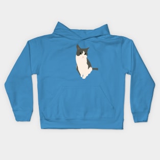 Gray and white cat Kids Hoodie